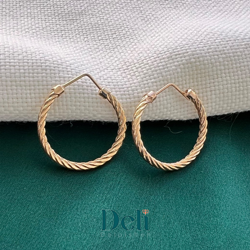 گوشواره حلقه ای شیاری
